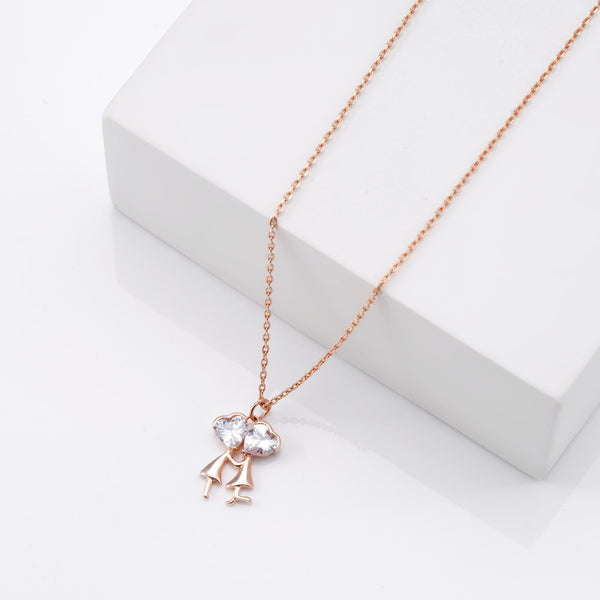 The Love Couple Rose Gold Necklace